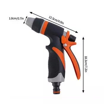 Садовый поливочный пистолет, машина для мойки автомобилей, 8 режимов распыления, насадка для шланга, садовый разбрызгиватель для газонов, инструмент для орошения