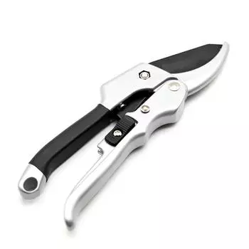 Садовый профессиональный садовый сикатор с храповым механизмом серебряный