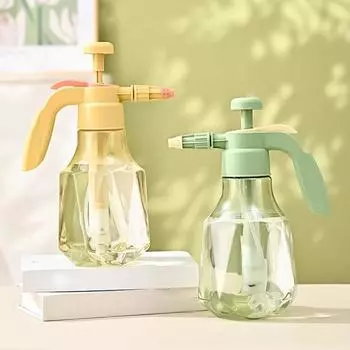 Садовый распылитель высокого давления 1,5 л, распылительная бутылка с насосным действием, распылитель высокого давления с регулируемой насадкой для полива домашних, комнатных и уличных растений светло-желтого