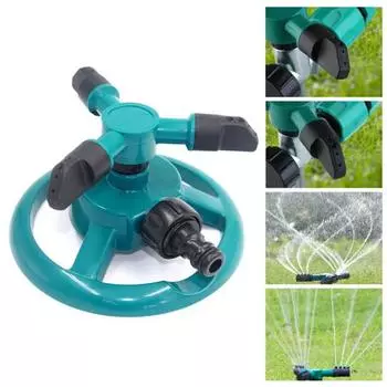 Садовый разбрызгиватель, автоматический вращение на 360 градусов, пластиковый легкий шланг для полива, опрыскиватель для дома зелёный