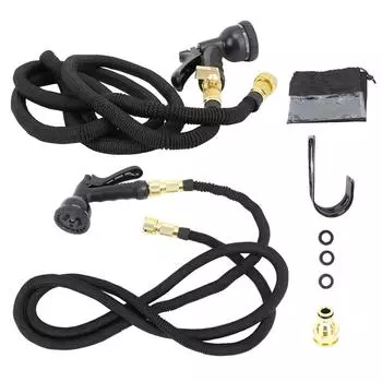 Садовый шланг для полива, 3 расширяемых шланга длиной 7,5 м, герметичный, с распылительной насадкой высокого давления, поливочная труба для US