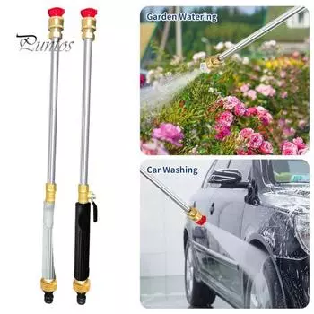 Садовый шланг, мойка высокого давления с нескользящей ручкой, широко используемая струйная насадка, моечная машина с 2 сменными насадками чёрный