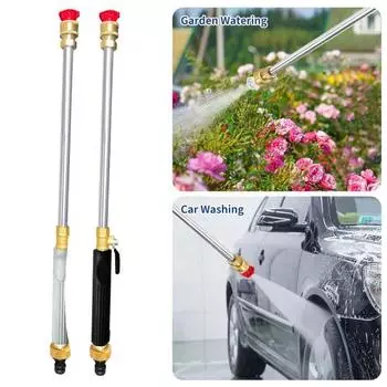 Садовый шланг Yousheng, мойка высокого давления с нескользящей ручкой, широко используемая струйная насадка, моечная машина с 2 сменными насадками чёрный