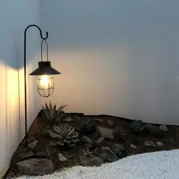 Садовый солнечный фонарь, прочный IP65, водонепроницаемый, с датчиком освещенности, солнечный подвесной светильник, садовый фонарь на солнечных батареях с крючком, солнечный подвесной светильник