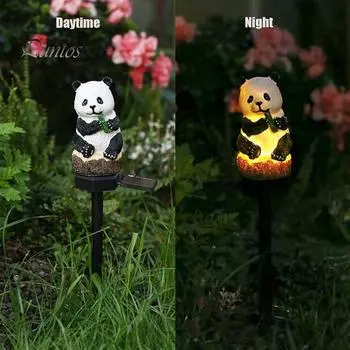 Садовый солнечный светильник, светодиодный светильник на солнечной батарее для животных из смолы, водонепроницаемый уличный декоративный светильник для ландшафтного освещения, дорожки, патио, забора, двора C