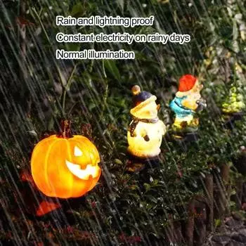 Садовый солнечный светильник, светодиодный светильник на солнечной батарее для животных из смолы с колышком, водонепроницаемый уличный декоративный ландшафтный светильник D