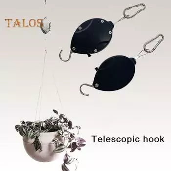 Садовый телескопический крючок для подвешивания растений, выдвижные вешалки для растений с шкивом, регулируемый садовый крючок для патио, двора, балкона, крыльца 3pcs