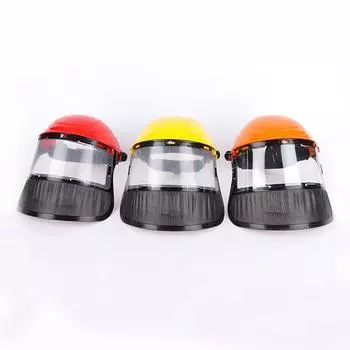 Садовый триммер для травы, сорняков, защитный шлем, шапка с сетчатой маской на все лицо для защиты лесозаготовок и кустореза