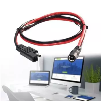 SAE to DC5.5x2.1mm Соединительный кабель 20A 240W для автомобилей, мотоциклов, солнечных батарей, шнур питания