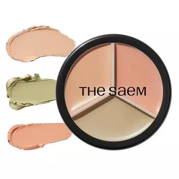 Saem Japan Official Cover Perfection Triple Pot Concealer 01 Correct Beige 1165