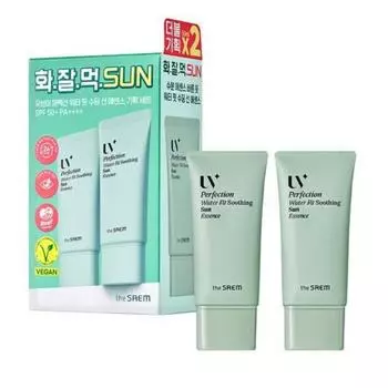 [SAEM] Успокаивающая солнцезащитная эссенция UV Perfection Water Fit (1 + 1) SPF 50+ PA++++ 50 мл*2 шт.