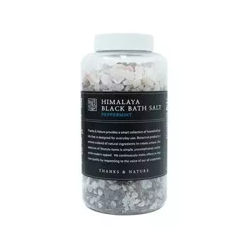 Saengsnature Гималайская черная соль для ванн со вкусом мяты, 1200г, 1 шт.
