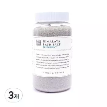 Saengsnature Гималайская соль для ванн со вкусом мяты, 1200г, 3 шт.