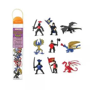 Safari LED Knight and Dragon Tube Figure 686104, популярные игрушки в Корее