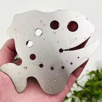 Safe Herb Strippers Stainless Steel 11-Hole Leaf Stripper Tool for Preparing Leafy Greens серебряный