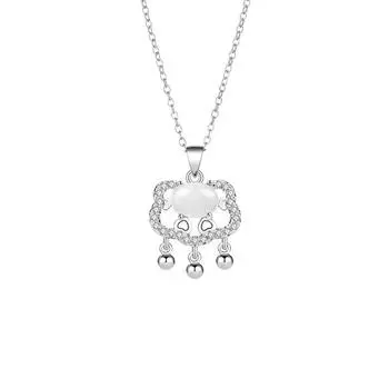 Safe Lock Necklace Does Not Fade Summer Female Advanced Sense Long Life Lock Titanium Steel Clavicle Chain 45cm