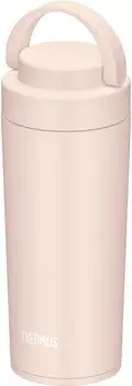 safe Thermos Water Bottle Vacuum Insulated Mobile Tumbler with Carry Handle 420ml Beige Pink BEP [Dishwasher model] JOV-420