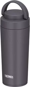safe Thermos Water Bottle Vacuum Insulated Mobile Tumbler with Carry Handle 420ml Metallic Gray MGY [Dishwasher model] JOV-420