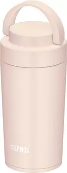 safe Thermos Water Bottle Vacuum Insulated Mobile Tumbler with Carry Handle 320ml Beige Pink BEP [Dishwasher model] JOV-320
