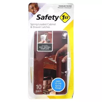 Safety 1st, пружинные защелки для шкафов и ящиков, упаковка 10 шт.