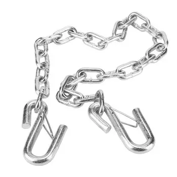 Safety Chain Hook Trailer Safety Chain 3500lb Towing Wire Rope with Double Spring Clip Hook for Trailer RV