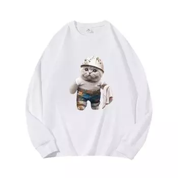 Safety Hat Autumn Clothing Long Sleeved Pure Cotton New Men s and Women s Top, Spring Inner Layer, Basic Shirt, Round Neck Long Sleeved T-shirt M коричневый