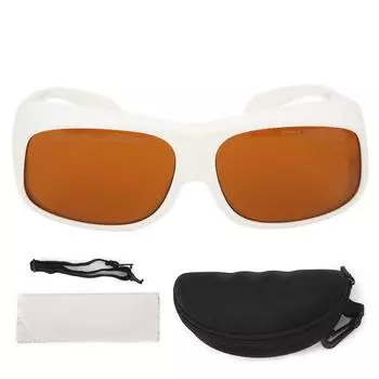Safety Laser Glasses 532nm 1064nm Wavelength Protective Goggles Wearproof for Eye Protection(White ) белый