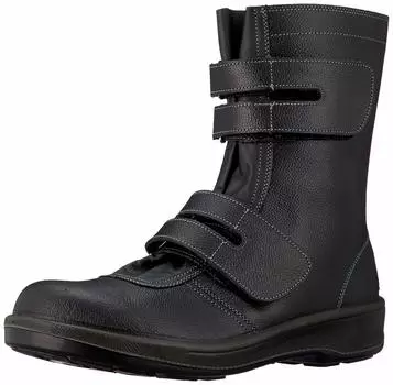 Safety long JIS slip 7538 cm 3E [Simon] shoes, length, passed, safety, comfort, resistance, cushioning, magic, black, black, 23.5