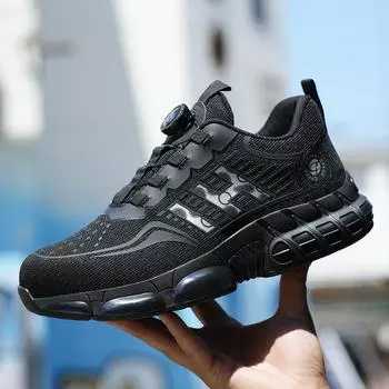 Safety Shoes Men s Anti-Smashing Anti-Puncture Steel Toe Construction Shoes Breathable Lightweight Labor Protection Shoes 40 золотой