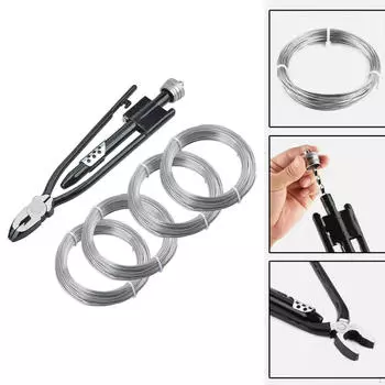 Safety Wire Pliers Twisting Tool Kit High Performance Replacement Heavy Duty with 21x4.5 cm_6 inch Wire Pliers