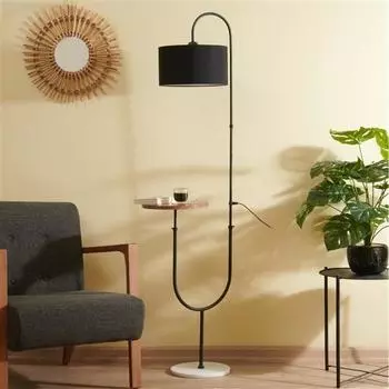 Safir Light Oslo Журнальный столик на мраморной ножке Торшер Черный