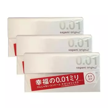 Sagami Original 001 набор из 5 предметов, 3 коробки [Управляемое медицинское оборудование] полиуретан без запаха (PU)