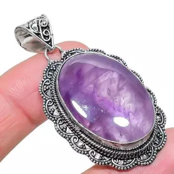 Sage Amethyst Gemstone Handmade 925 Sterling Silver Jewelry Pendant 2.17 AH-892 2.2 фиолетовый