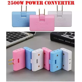 Sagit 2500 Вт, вращающийся на 180 градусов, один оборот, три вилки преобразования мощности, 3 заземленных адаптера переменного тока с 2 зубцами, инструменты One Size белый