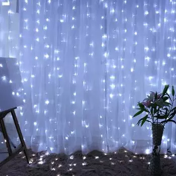 Sagit 300,LED,USB,занавес,светильники,гипсофила,нитка,светильники,для,спальни,в помещении,на открытом воздухе,свадьбы,вечеринки,украшения