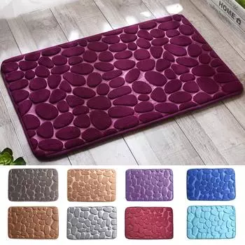 Sagit 3D, трехмерный, ковер, пол, коврик, ванная комната, вода, впитывание, противоскользящий, коврик One Size синий