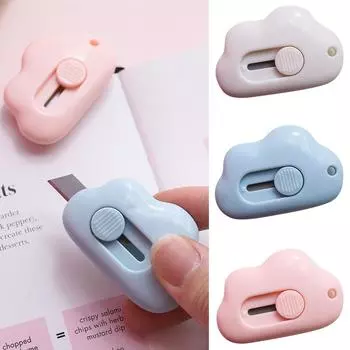 Sagit Creative Cloud Мини Портативный Маленький Студенческий Художественный Нож Экспресс Распаковка Конверт Офисный Художественный Нож Для Резки Бумаги One Size синий