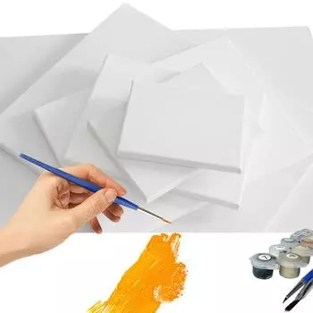 Sagit DIY Хлопковая картина маслом на холсте Мини и натянутый холст Домашний декор 15*15 белый