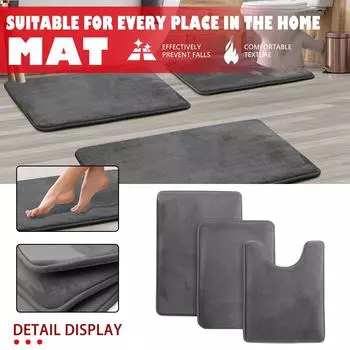 Sagit ковер для ванной комнаты, чехол для туалетной подушки, впитывающий нескользящий коврик из микрофибры, комплект из трех предметов = U-образный 40*60 см + 50*50 см U + 50*80 см One Size серый