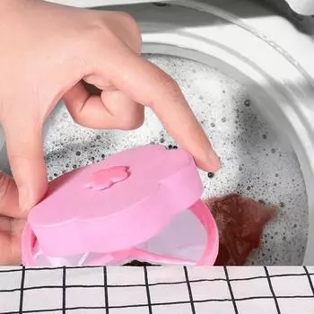 Sagit Mesh Фильтрация Удаление волос Плавающий фильтр-мешок 2 шт. Стиральная машина Стиль Чистая стирка One Size розовый