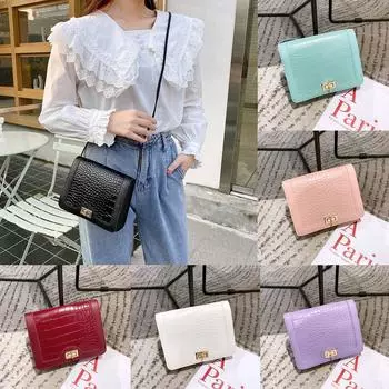 Sagit модная женская однотонная сумка через плечо для отдыха сумка с засовом сумка через плечо ручная сумка One Size чёрный