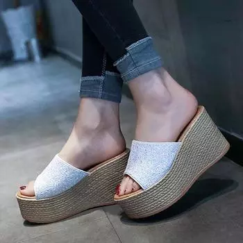 Sagit/Уличная женская обувь с плоским открытым носком, толстые удобные повседневные туфли без шнуровки, римские тапочки 37 белый