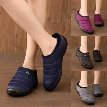 Sagit женские зимние бархатные теплые уличные водонепроницаемые хлопковые тапочки для снега 39 чёрный