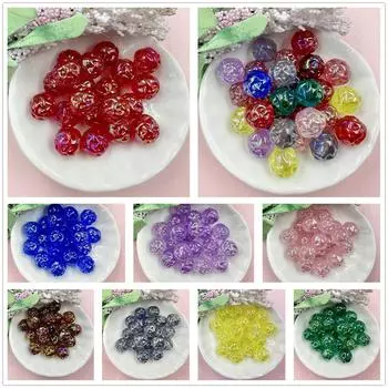 Сахар с отверстием для рукоделия акриловое желе цветное для ожерелья серьги изготовление аксессуаров для бисероплетения своими руками 20 шт круглые бусины 11,2 мм бусины из материала ручной работы чёрный