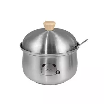 Сахарница из нержавеющей стали большой вместимости, пыленепроницаемый контейнер для специй, органайзер для соли для кухни серебряный