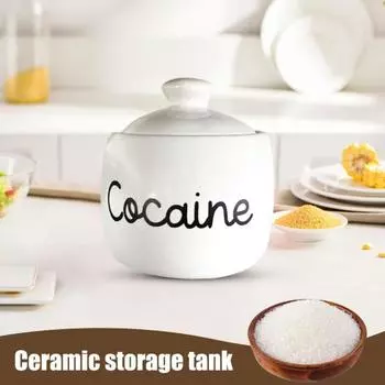 Сахарница с крышкой большой емкости без BPA гладкие края керамическая сахарница диспенсер аксессуары для кофейного бара белый