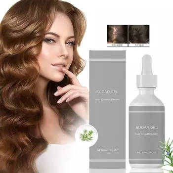 Сахарный гель для роста волосГель для роста волос для мужчинСыворотка для роста волос 60 млЭффективно способствует росту здоровых волосБолее густые волосы (1PC One Size