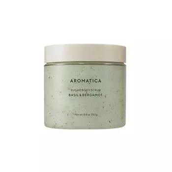 Сахарный скраб для тела AROMATICA Базилик и Бергамот 250г