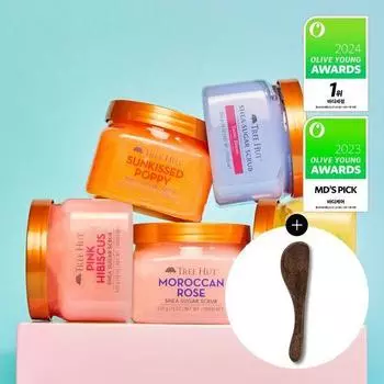 Сахарный скраб Tree Hut Shea 510 г, 16 видов, выберите 1 (шпатель специальный/отдельный предмет) [Spacula Project] Pink Hibiscus 510g