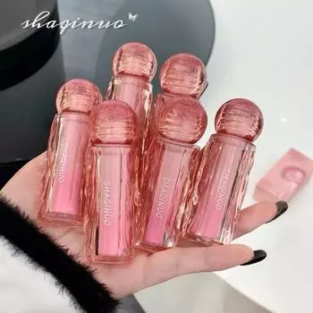 SAHQINUO легкий нюдовый увлажняющий блеск для губ нежный и стойкий цветной антипригарный портативный блеск для губ